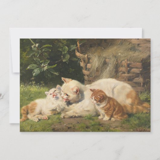 Mutter Katze mit Kätzchen | Julius Adam the Younge (Vorderseite)