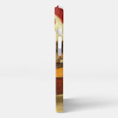 Mutter Katze und Kätzchen spielen mit Gitarre iPhone Hülle (Linke Seite)