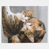 Mutter Katzen Lieben Niedlich Kitten Fleecedecke (Vorderseite (Horizontal))