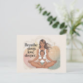Mutter-Kind-Achtsamkeitsmeditationskunst Postkarte (Stehend Vorderseite)