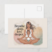 Mutter-Kind-Achtsamkeitsmeditationskunst Postkarte (Vorne/Hinten)