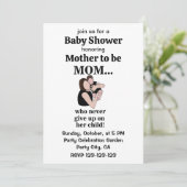 Mutter Kind Baby Shower Mutter werdende Einladung (Stehend Vorderseite)