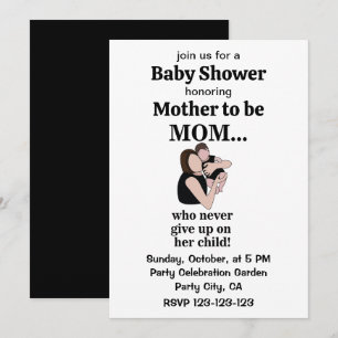 Mutter Kind Baby Shower Mutter werdende  Einladung