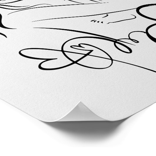 Mutter-Kind-Linie Art: Muttertag Poster (Ecke)