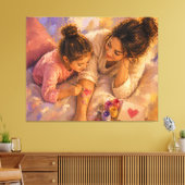 Mutter Kind Malen Liebe Leinwand Wandkunst (Insitu (Wohnzimmer))