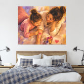 Mutter Kind Malen Liebe Leinwand Wandkunst (Insitu (Schlafzimmer))