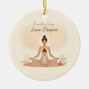 Mutter-Kind-Meditations-Serenitätskunst Keramik Ornament