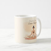 Mutter-Kind-Meditations-Serenity-Kunst Kaffeetasse (VorderseiteRechts)