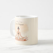 Mutter-Kind-Meditations-Serenity-Kunst Kaffeetasse (Vorderseite Links)