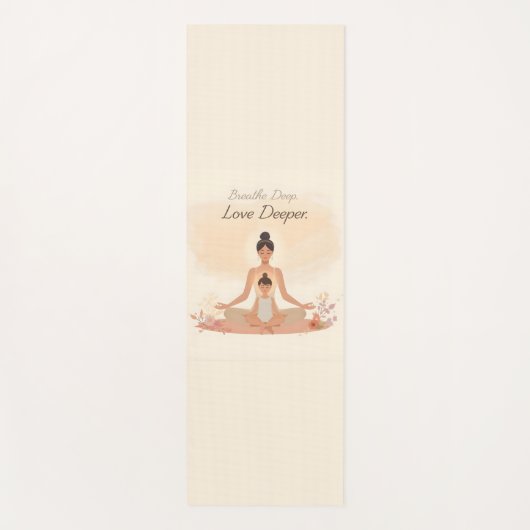 Mutter-Kind-Meditations-Serenity-Kunst Yogamatte (Vorderseite)