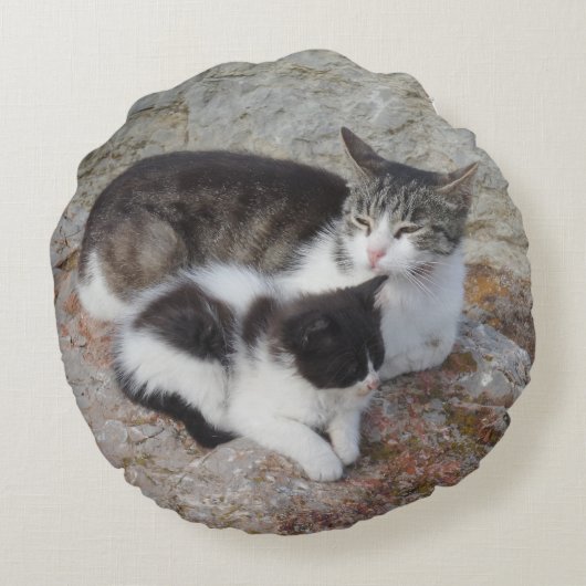 Mutter & Kind Rundkissen Rundes Kissen (Rückseite)