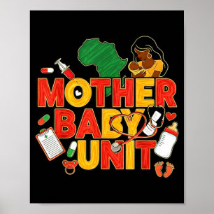 Mutter-Kind-Station Schwarze Krankenschwester Magi Poster