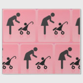 Mutter-Kind-Symbol Geschenkpapier (Flach)