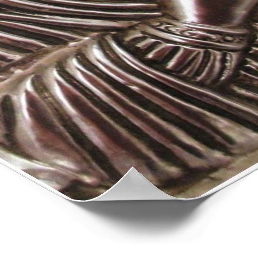 Mutter-Kind-Symbol, Madonna und Jesus in Silber Poster (Ecke)