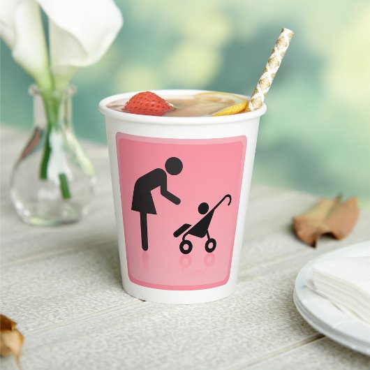 Mutter-Kind-Symbol Pappbecher