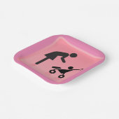 Mutter-Kind-Symbol Pappteller (Gewinkelt)