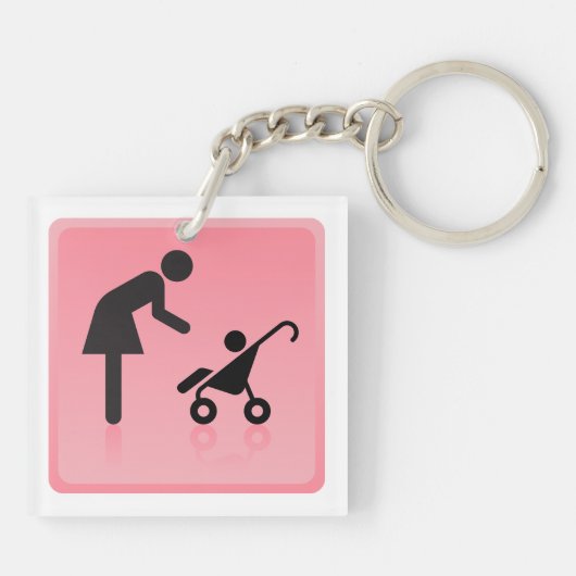 Mutter-Kind-Symbol Schlüsselanhänger (Rückseite)