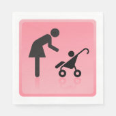 Mutter-Kind-Symbol Serviette (Vorderseite)