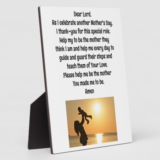 Mutter-Kind-Tabletop-Plaque mit Easel Fotoplatte (Seite)