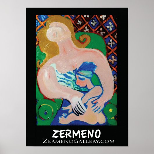 "Mutter & Kind" von Zermeno Poster (Vorne)
