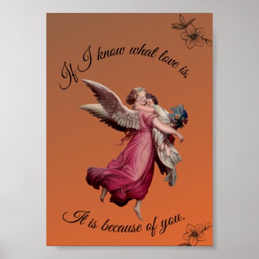 MUTTER & KIND WANDKUNST | ROMANTISCHER ENGELSCHMUC POSTER (Vorne)