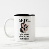 Mutter Kind werdende Mutter Zweifarbige Tasse (Links)