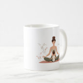 Mutter-Kind-Yoga-Meditationskunst Kaffeetasse (VorderseiteRechts)