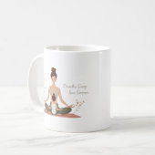 Mutter-Kind-Yoga-Meditationskunst Kaffeetasse (Vorderseite Links)