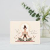 Mutter-Kind-Yoga-Meditationskunst Postkarte (Stehend Vorderseite)