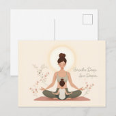 Mutter-Kind-Yoga-Meditationskunst Postkarte (Vorne/Hinten)