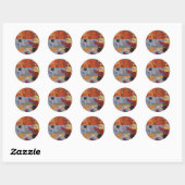 MUTTER/KINDER-ZOO-STICKER RUNDER AUFKLEBER (Blatt)