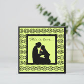 Mutter-KinderAdoptions-Baby-Duschen-Einladungen Einladung (Stehend Vorderseite)