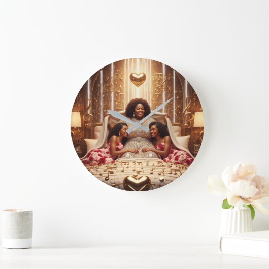 Mutter Kleider A Große Wanduhr (Zuhause)