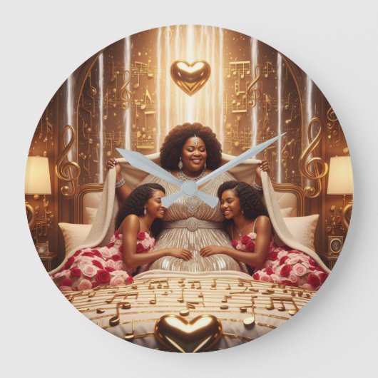 Mutter Kleider A Große Wanduhr (Vorderseite)