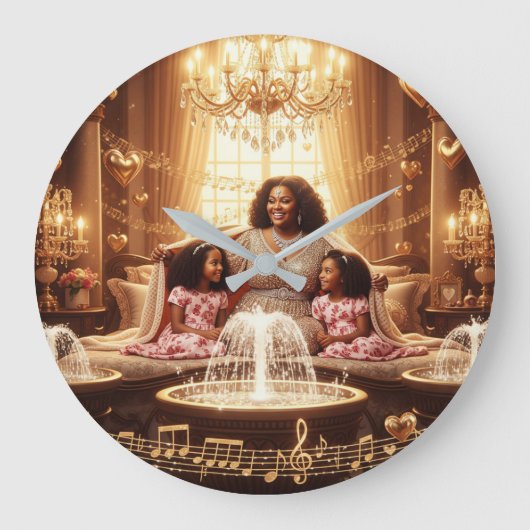 Mutter Kleider D Große Wanduhr (Vorderseite)