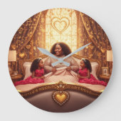 Mutter Kleider D Große Wanduhr (Vorderseite)