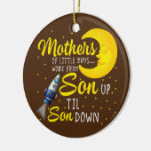 Mütter kleiner Jungen arbeiten von Sohn bis Sohn Keramik Ornament (Links)