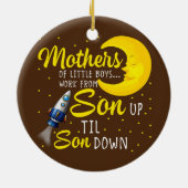 Mütter kleiner Jungen arbeiten von Sohn bis Sohn Keramik Ornament (Hinten)