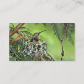 Mutter-Kolibri auf Nest Visitenkarte (Rückseite)
