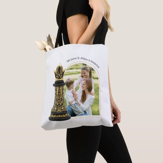 Mutter Königin meines Lebens, Goldenes Skript schw Tasche (Von Nahem)