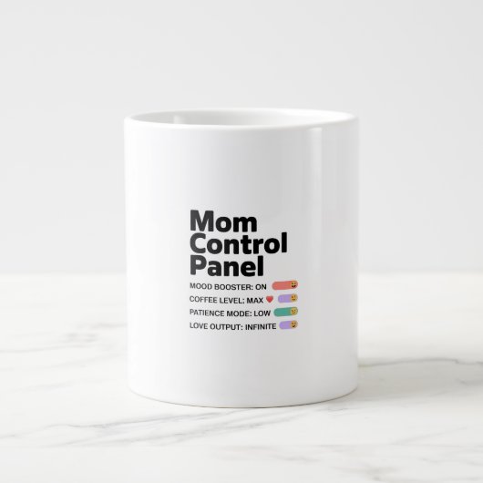 Mutter-Kontrollzentrum-Tasse | Lustiger Muttertag- Jumbo-Tasse (Vorderseite)
