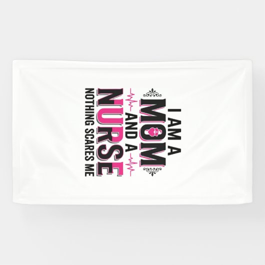 Mutter Krankenschwester Nichts Schreckt Mich Vinta Banner (Horizontal)