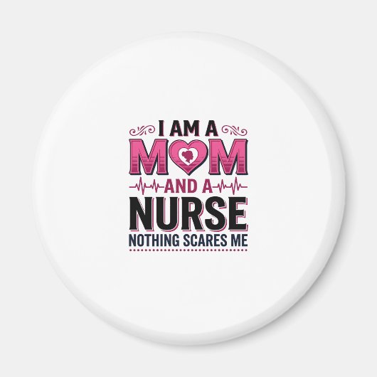 Mutter Krankenschwester Nichts schreckt mich Vinta Magnet (Vorne)