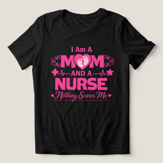 Mutter & Krankenschwester Tri-Blend Shirt (Design Vorderseite)