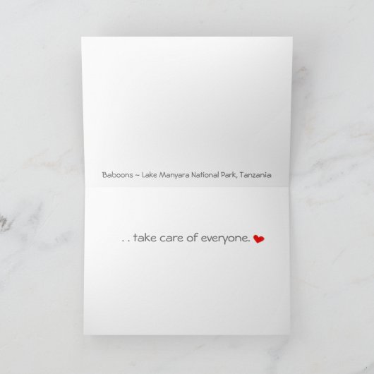 Mutter kümmert sich um sie karte (Innenseite)