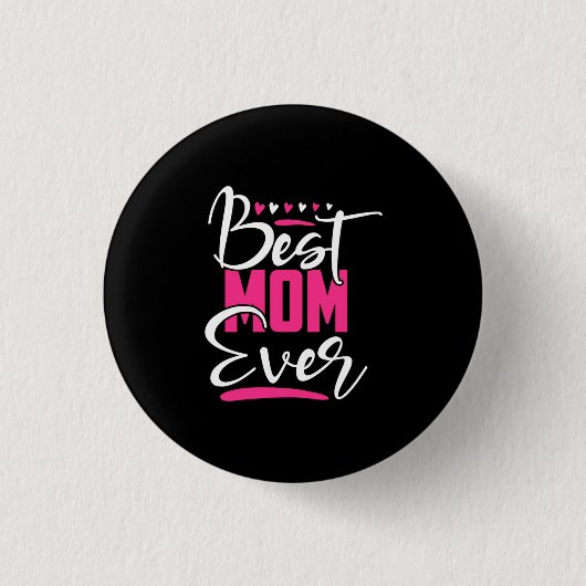 Mutter Kunst Beste Mama je Button (Vorderseite)