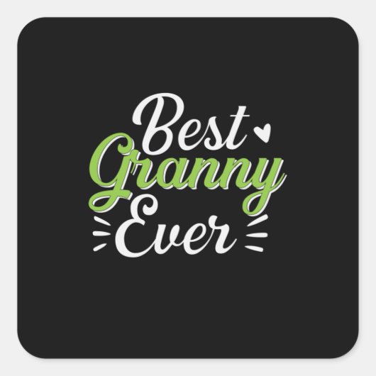 Mutter Kunst Bestes Granny Ever Quadratischer Aufkleber (Vorderseite)