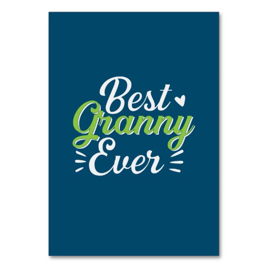 Mutter Kunst Bestes Granny Ever Tischnummer (Vorderseite)