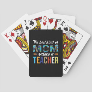 Mutter Kunst die beste Art Mama hebt Lehrer hervor Spielkarten