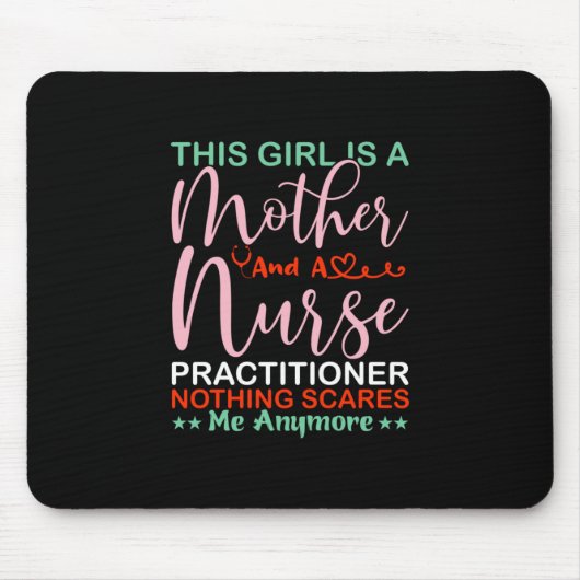 Mutter Kunst dieses Mädchen ist Mutter und Kranken Mousepad (Vorne)